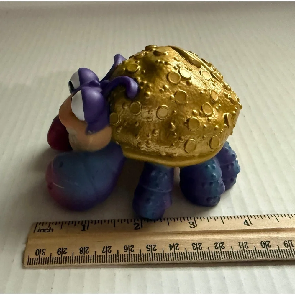 Disney Moana Tamatoa Shiny Gold Shell Crab Figure Toy Purple 3 inch